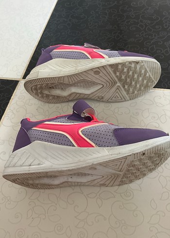 Kız Çocuk Mor Spor Ayakkabı Velcro Bağcıklı - Görsel 2