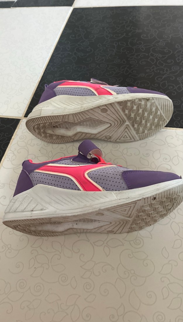 Kız Çocuk Mor Spor Ayakkabı Velcro Bağcıklı - Görsel 2