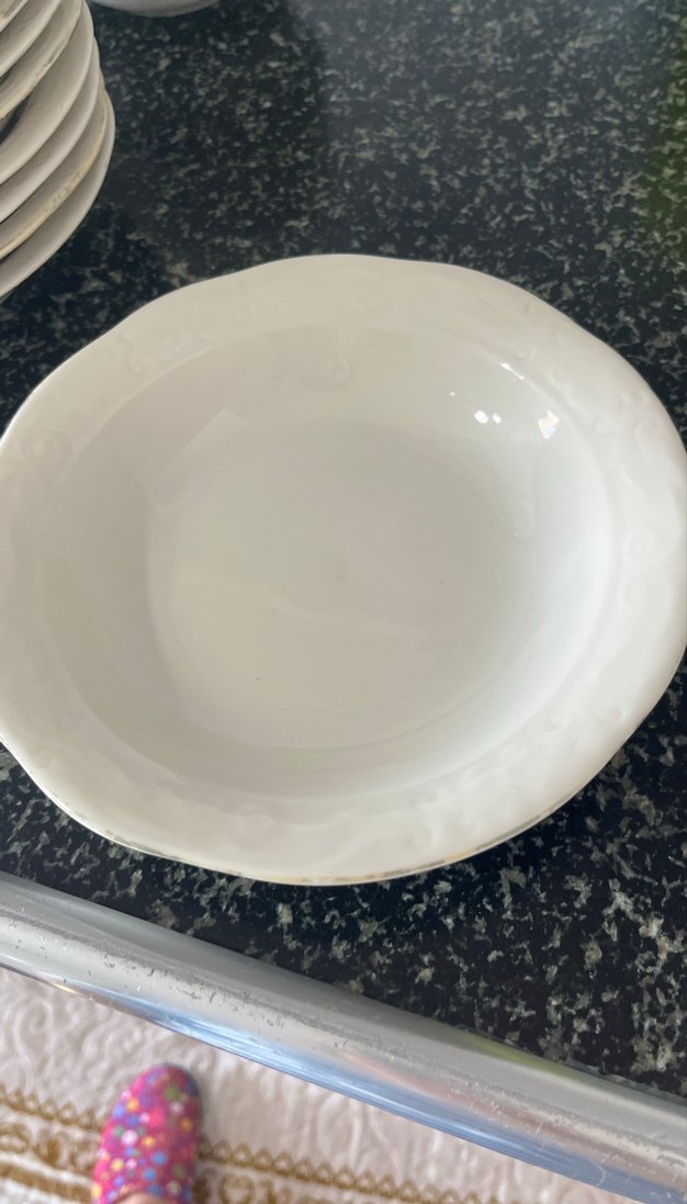 Beyaz Gri Tonlarında Yemek Tabağı Seti - Görsel 4