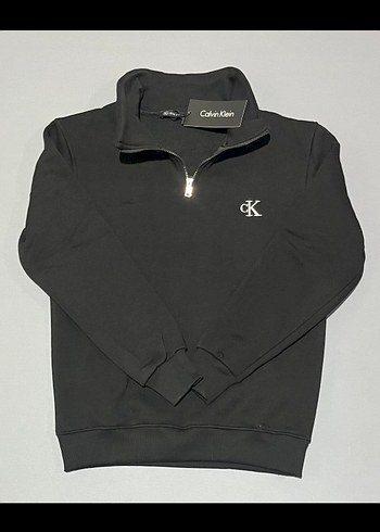 Calvin Klein Siyah Fermuarlı Erkek Sweatshirt