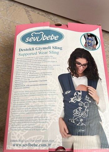 Sevibebe Destekli Ayarlanabilir Bebek Slingi Gri - Görsel 2
