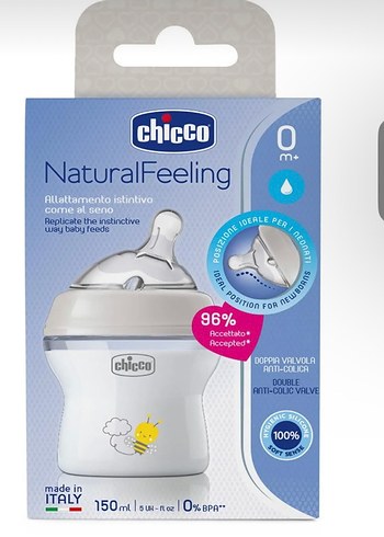 Chicco Bebek Biberonu Beyaz-Gri - Görsel 2