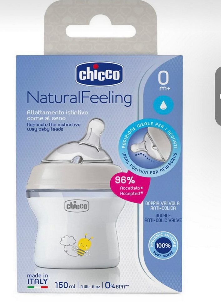 Chicco Bebek Biberonu Beyaz-Gri - Görsel 2