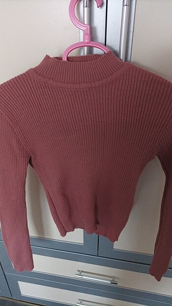 Diğer Pembe crop kazak