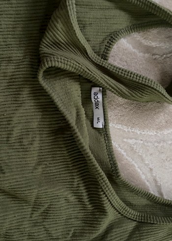 Addax Kadın Haki Basic Crop Top