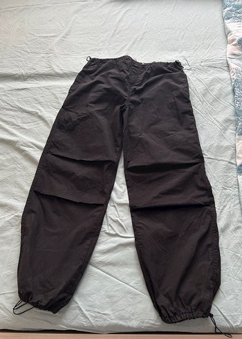 Kadın Kahverengi Bol Kesim Paraşüt pantolon Pantolon