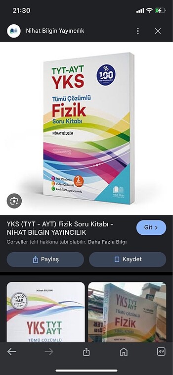 Nihat Bilgin TYT AYT Fizik
