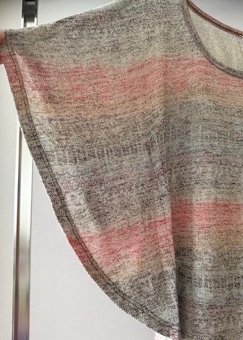 LC Waikiki Bohem Gri Batik Desenli Örme Bluz
