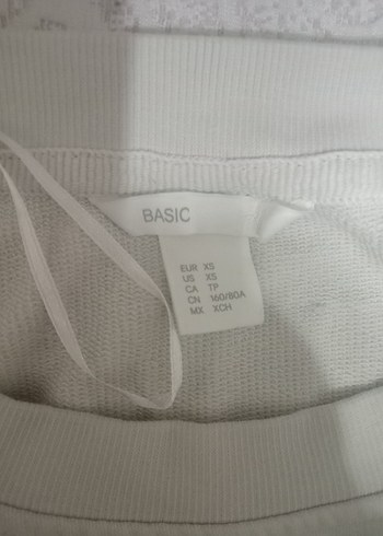 Kadın Beyaz Oversize Sweatshirt - Görsel 2