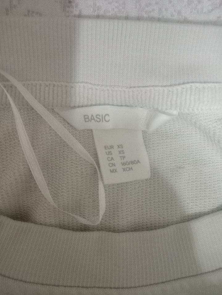 Kadın Beyaz Oversize Sweatshirt - Görsel 2