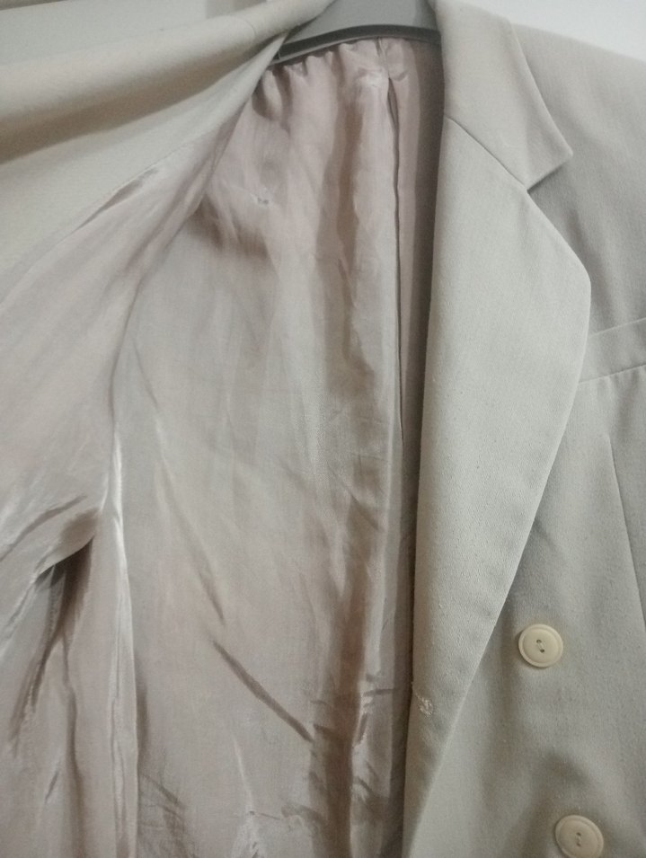 Bej Düğmeli Kadın Blazer Ceket - Görsel 5