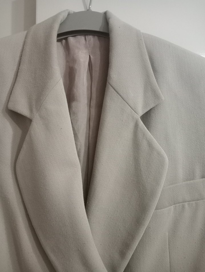 Bej Düğmeli Kadın Blazer Ceket - Görsel 3