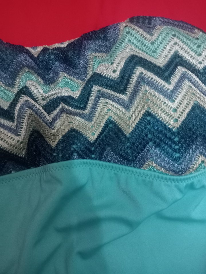 Turkuaz Bohem Tarzı Kadın Mayo - Görsel 2