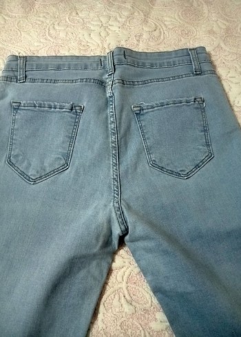 Gri Kadın Uzun Kot Pantolon - Görsel 3