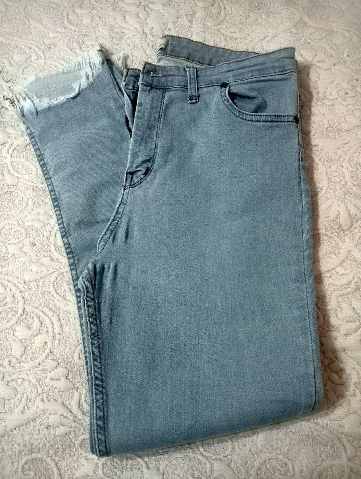 Gri Kadın Uzun Kot Pantolon - Görsel 4