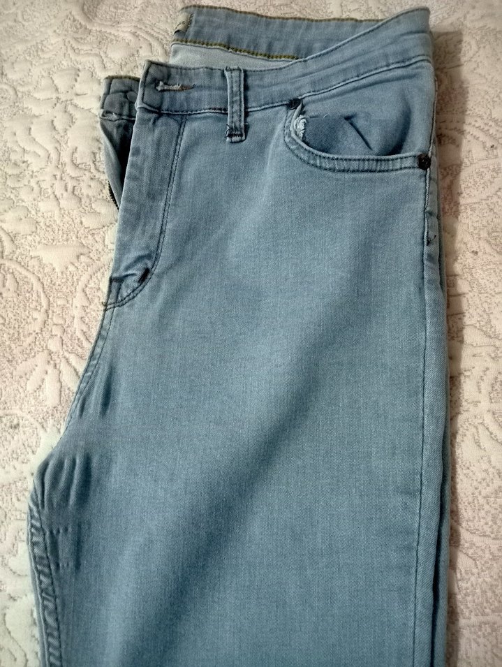 Gri Kadın Uzun Kot Pantolon - Görsel 2