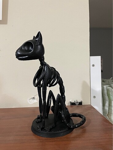  Beden Renk Kedi İskelet Figür