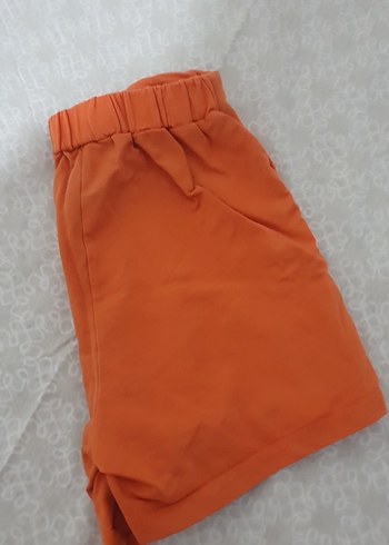 Turuncu Mini Rahat Kesim cocuk Şort - Görsel 4