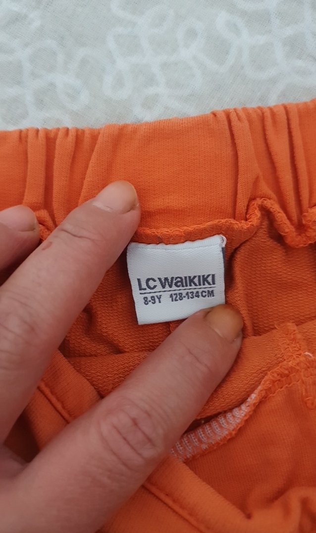 Turuncu Mini Rahat Kesim cocuk Şort - Görsel 2