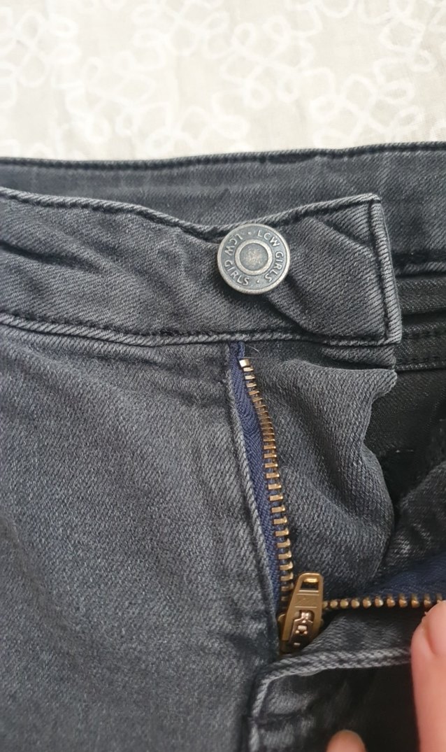 Gri Mini Denim Şort - Görsel 3
