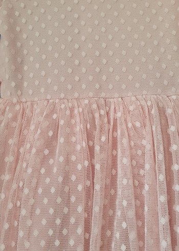 Pembe Dantel Detaylı Kız cocuk Elbisesi - Görsel 5