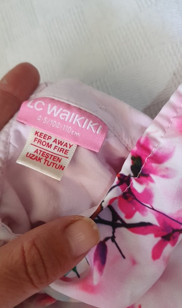 Kız Çocuk Pembe Çiçekli Bohem bluz - Görsel 2