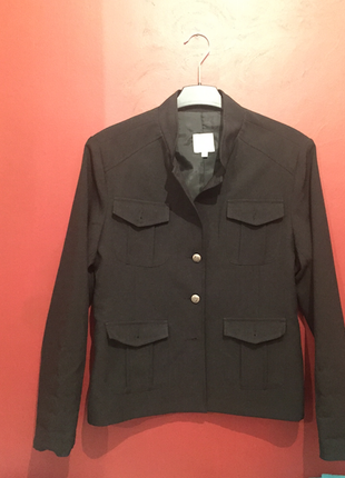 Siyah ince military jacket