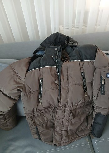 Erkek Çocuk Kahverengi Fermuarlı Mont - Görsel 3