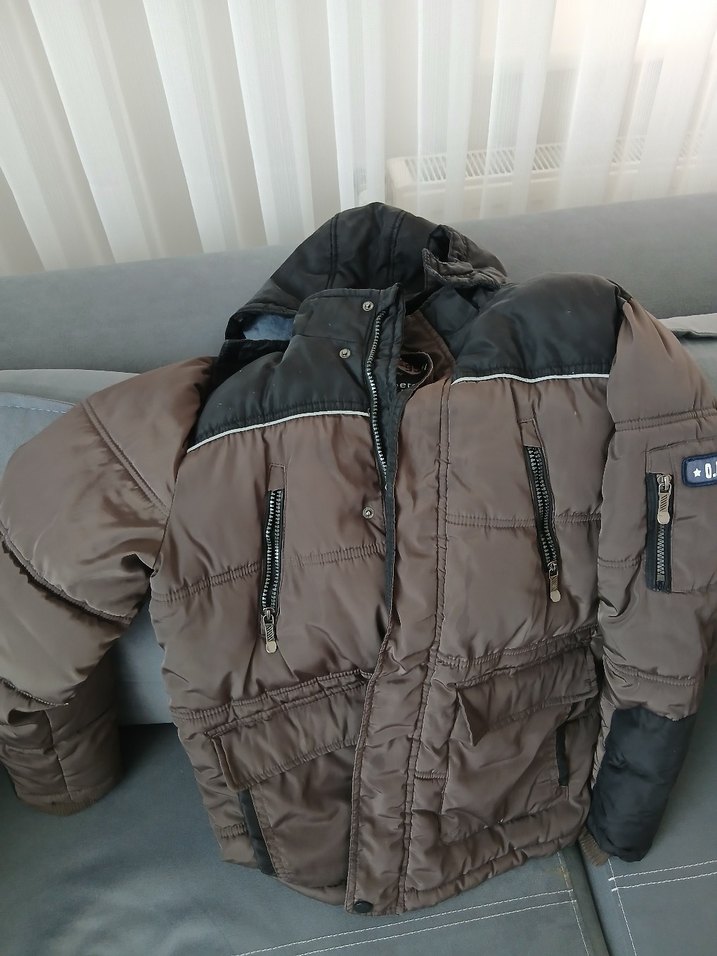 Erkek Çocuk Kahverengi Fermuarlı Mont - Görsel 3