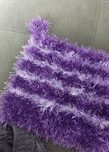 Mor Renkli Tie-Dye Desenli Banyo Lifi - Görsel 3