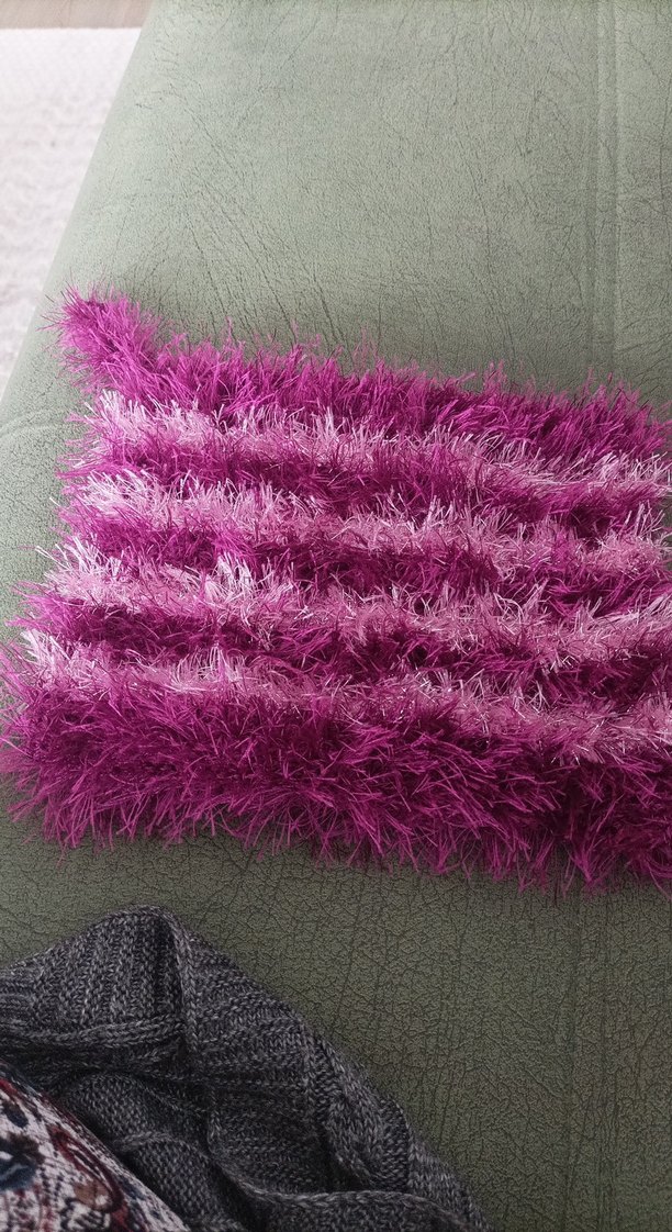 Mor Çizgili Banyo Lifi - Görsel 2