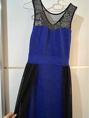 Arkası Tüllü Elbise - Görsel 2