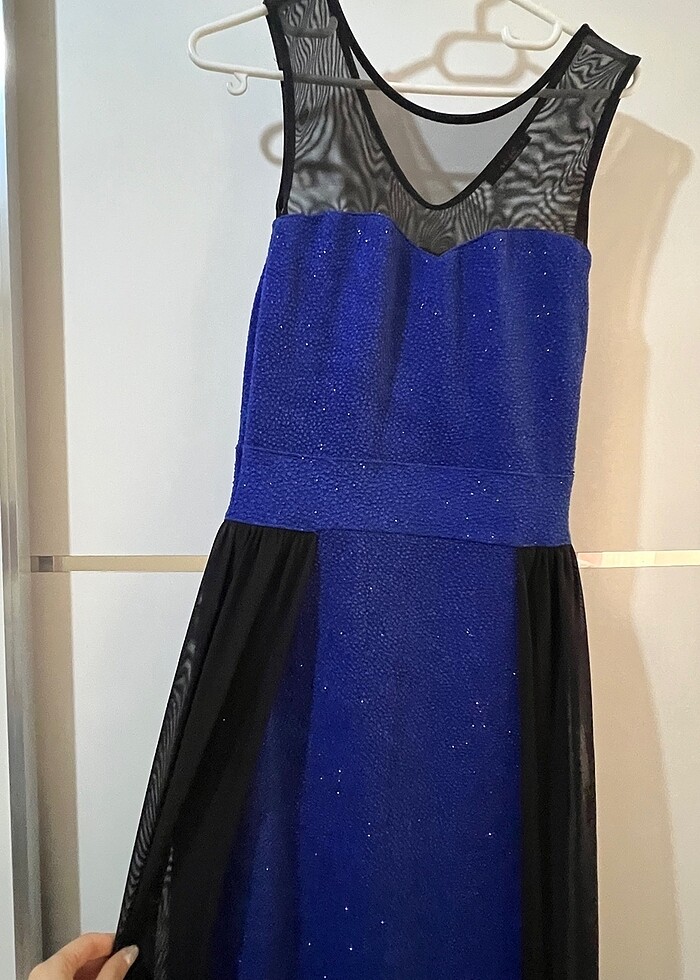 Arkası Tüllü Elbise - Görsel 2