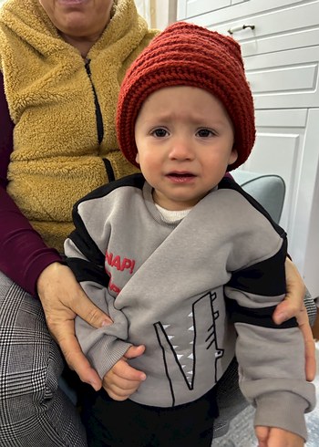 Kahverengi Ponponlu çocuk Örgü Bere - Görsel 3