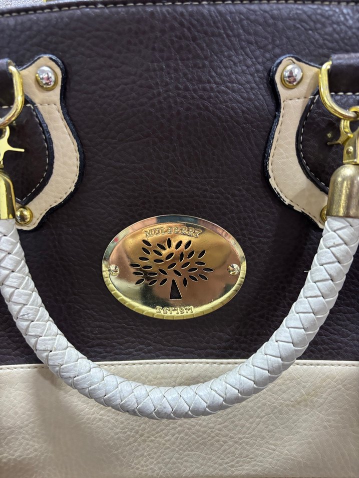 Bej-Kahverengi Deri Tokalı Kadın Çanta - Görsel 2