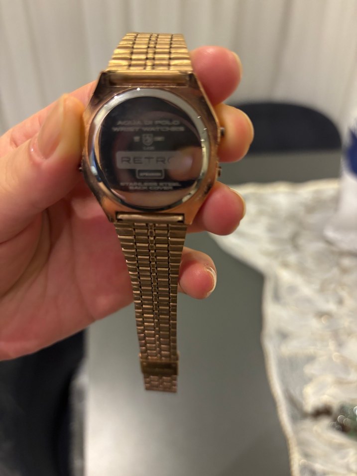 Altın Renk Vintage Kadın Kol Saati - Görsel 3