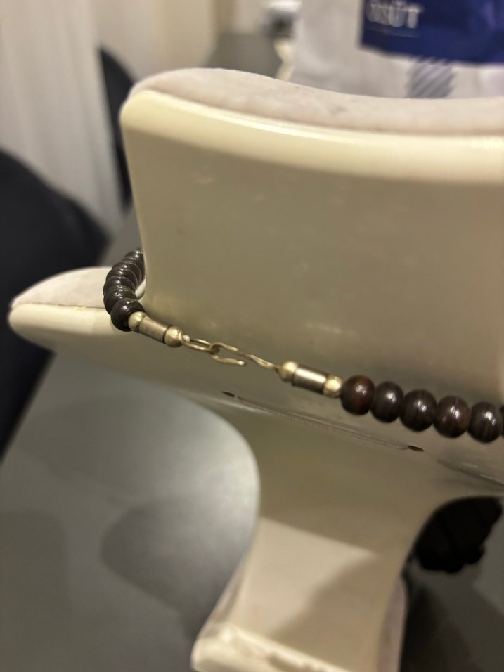 Uzun Siyah Etnik Boncuklu Bohem Kolye - Görsel 3