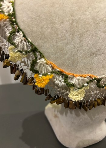 Renkli İşlemeli Bohem Mini Kolye - Görsel 2