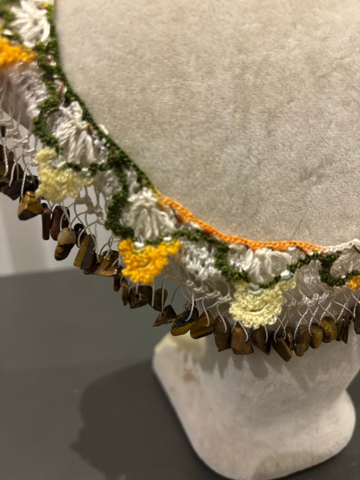 Renkli İşlemeli Bohem Mini Kolye - Görsel 2