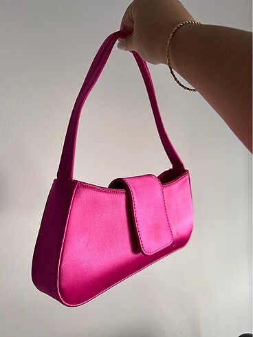 Pembe Saten Çanta