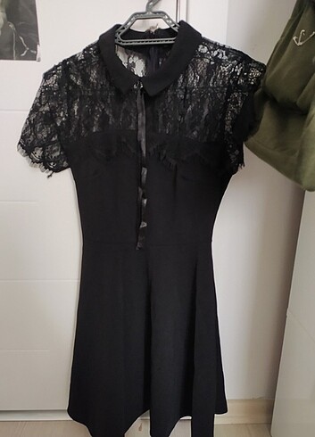 American Vintage Siyah gotik elbise
