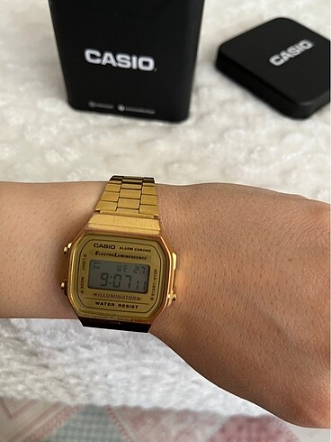  Beden altın Renk Casio orijinal unisex saat