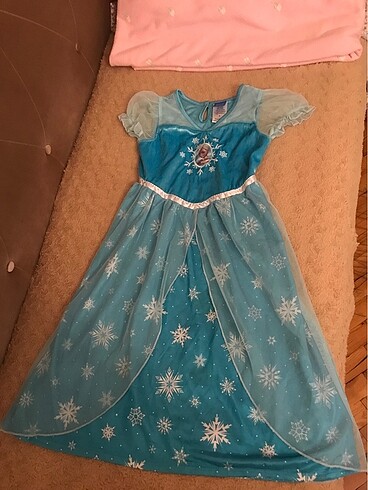 7 Yaş Beden mavi Renk Elsa kız çocuk kostüm 5 6 7 uyumlu şık bugün 399 tl son gün kaçı