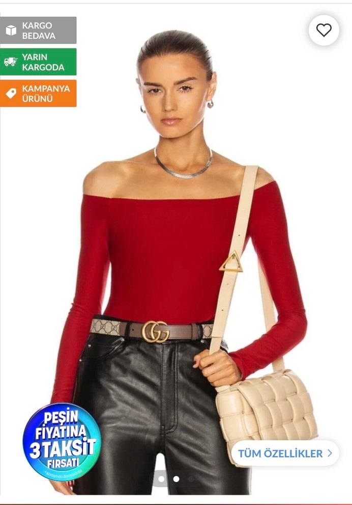 Kırmızı bodysuit - Görsel 2