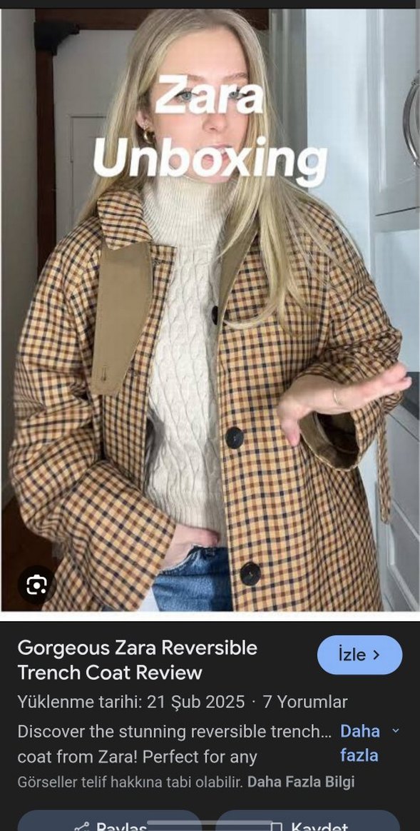 Bej Ekose Midi Trençkot - Görsel 2