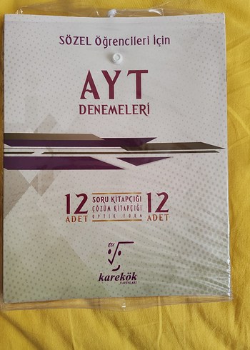 AYT Sözel Öğrencileri İçin Deneme Seti