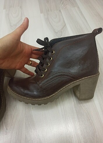 36 Beden kahverengi Renk Kısa çizme