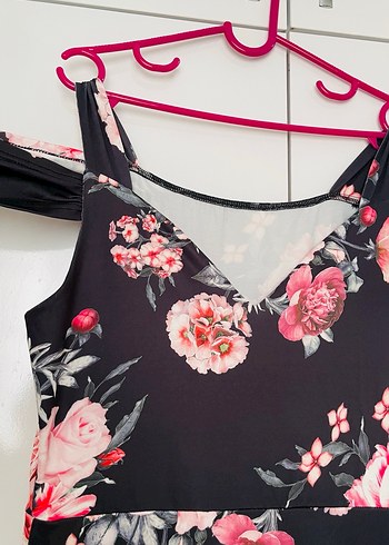 Çiçek Desenli Uzun Bohem Elbise - Görsel 2