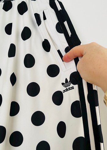 Beyaz Puantiyeli Uzun Pilili Etek - Görsel 2