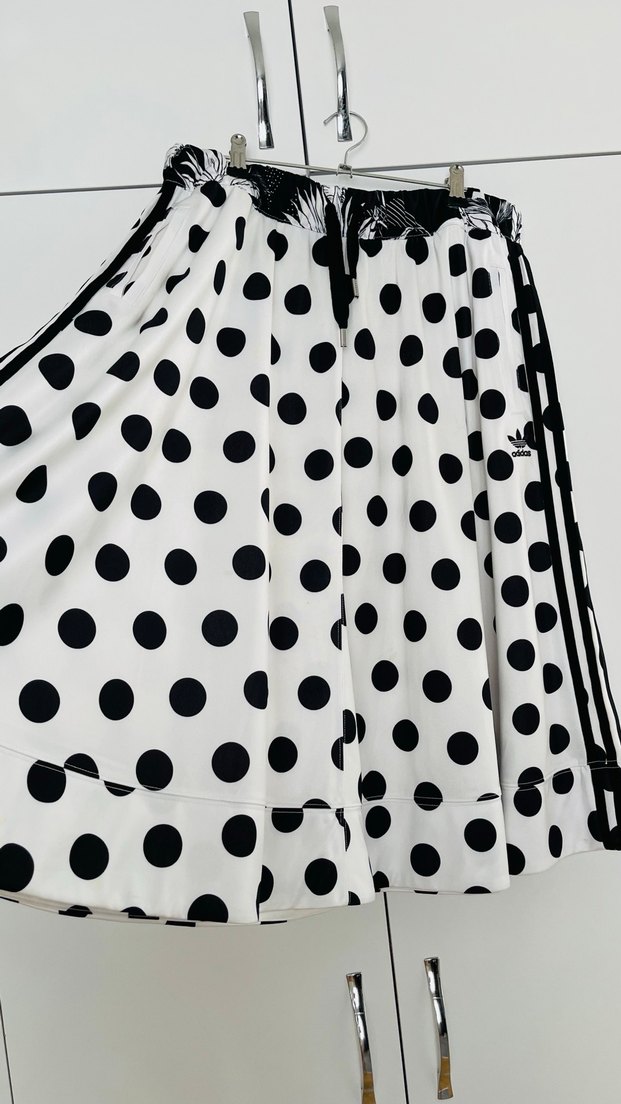 Beyaz Puantiyeli Uzun Pilili Etek - Görsel 3